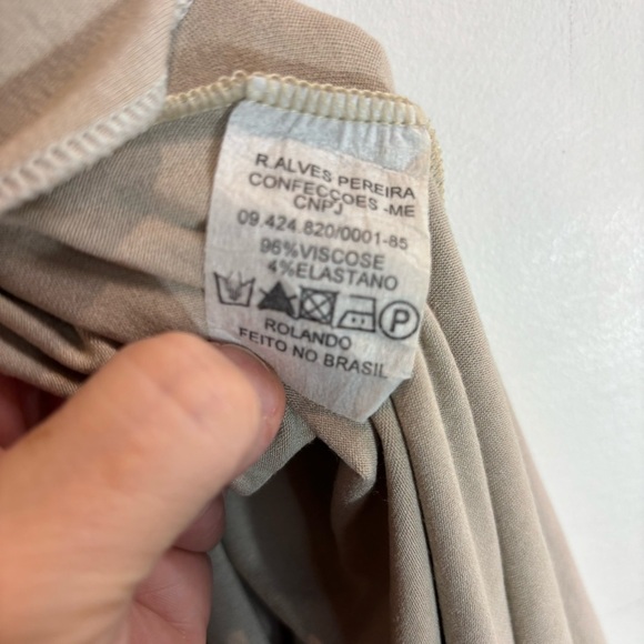 LA BREA Sz M (estimated) Wrap Bottom Elasticized Waist Raw Hem Slinky Maxi Skirt - Picture 4 of 6